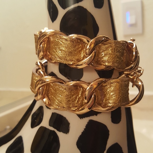 Double wrap Bracelet CC SKYE brand golden color - Picture 5 of 6